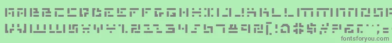 フォントMissileMan – 緑の背景に灰色の文字