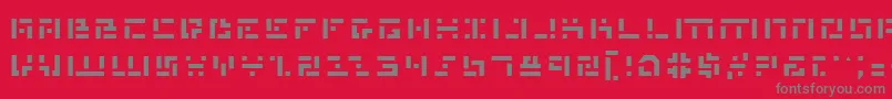 フォントMissileMan – 赤い背景に灰色の文字