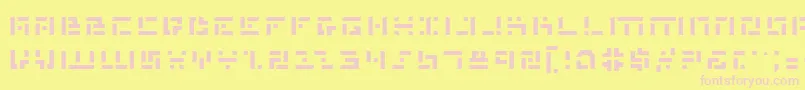 MissileMan Font – Pink Fonts on Yellow Background
