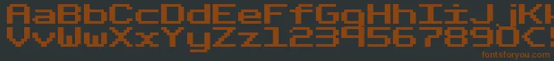 Шрифт FixedBo – коричневые шрифты на чёрном фоне