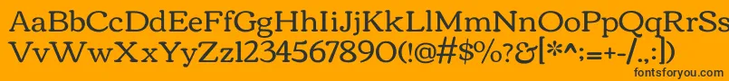 CorbenRegular Font – Black Fonts on Orange Background