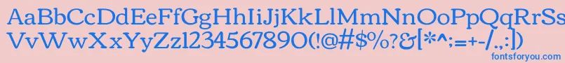 Police CorbenRegular – polices bleues sur fond rose
