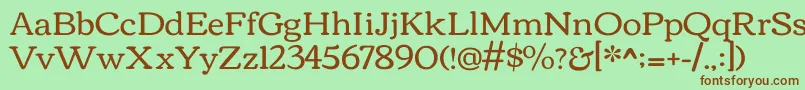 CorbenRegular Font – Brown Fonts on Green Background