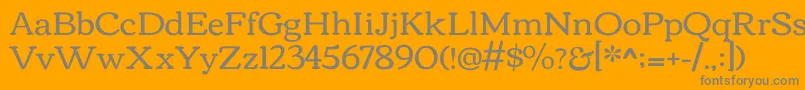 CorbenRegular Font – Gray Fonts on Orange Background