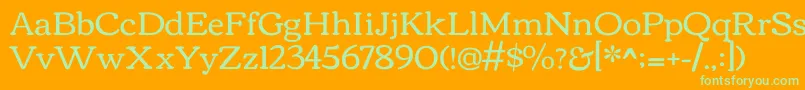 CorbenRegular Font – Green Fonts on Orange Background