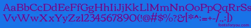 CorbenRegular Font – Purple Fonts on Blue Background