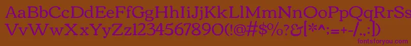 CorbenRegular Font – Purple Fonts on Brown Background