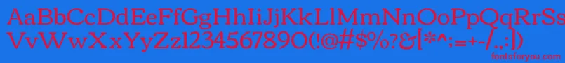 CorbenRegular Font – Red Fonts on Blue Background