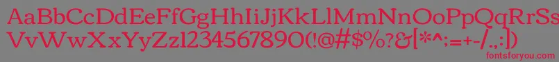 CorbenRegular-Schriftart – Rote Schriften auf grauem Hintergrund