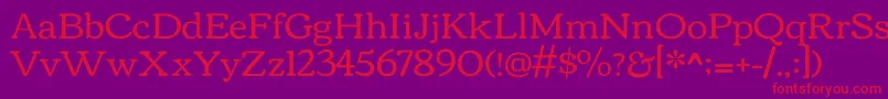 CorbenRegular Font – Red Fonts on Purple Background