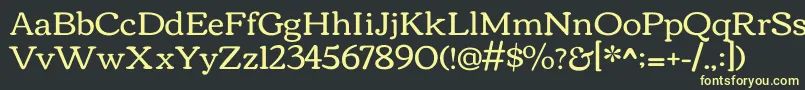 CorbenRegular Font – Yellow Fonts on Black Background