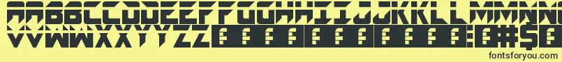 Spacecraft Font – Black Fonts on Yellow Background