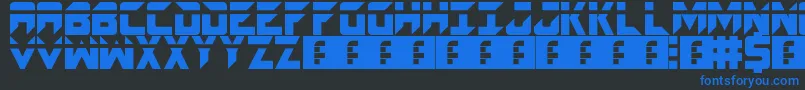 Spacecraft Font – Blue Fonts on Black Background