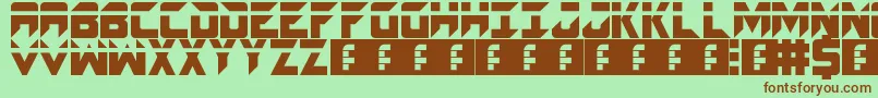 Spacecraft Font – Brown Fonts on Green Background