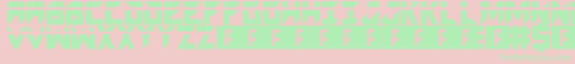 Spacecraft Font – Green Fonts on Pink Background