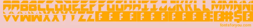 Spacecraft Font – Orange Fonts on Pink Background