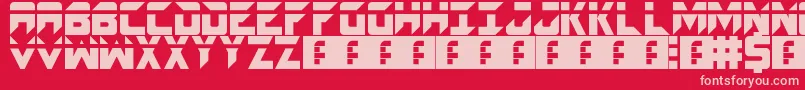 Spacecraft Font – Pink Fonts on Red Background