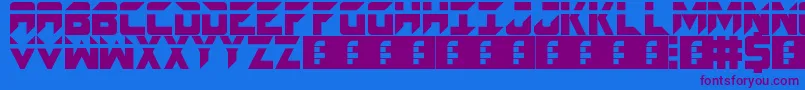 Spacecraft Font – Purple Fonts on Blue Background