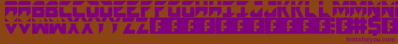 Spacecraft Font – Purple Fonts on Brown Background