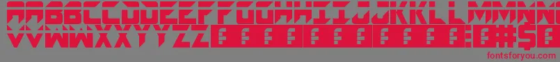 Spacecraft Font – Red Fonts on Gray Background