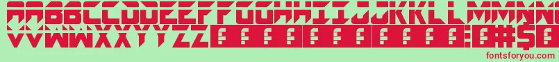 Spacecraft Font – Red Fonts on Green Background