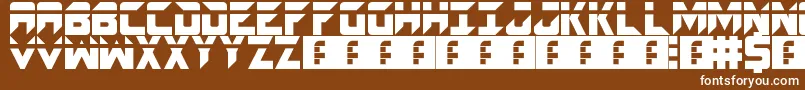 Spacecraft Font – White Fonts on Brown Background