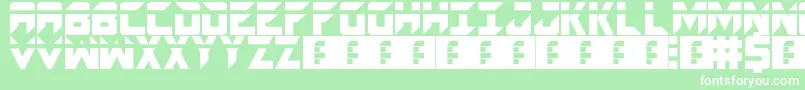 Spacecraft Font – White Fonts on Green Background
