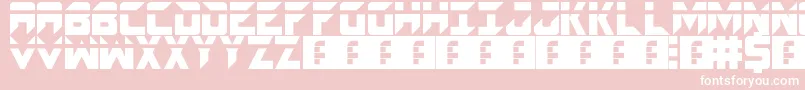 Weitere Informationen zur Spacecraft-Schriftart Spacecraft-Schriftart – Weiße Schriften auf rosa Hintergrund