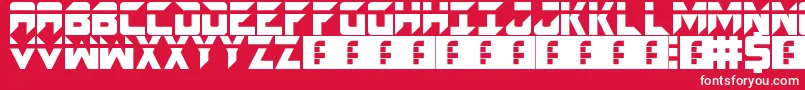 Spacecraft Font – White Fonts on Red Background