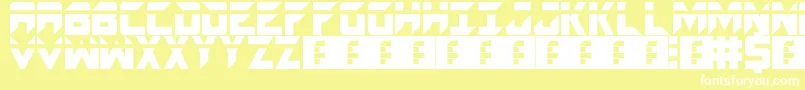 Spacecraft Font – White Fonts on Yellow Background