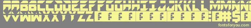 Spacecraft Font – Yellow Fonts on Gray Background