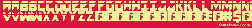 Spacecraft Font – Yellow Fonts on Red Background