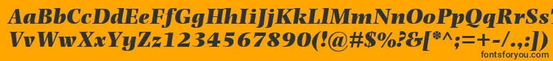 PhotinaMtUltraBoldItalic Font – Black Fonts on Orange Background