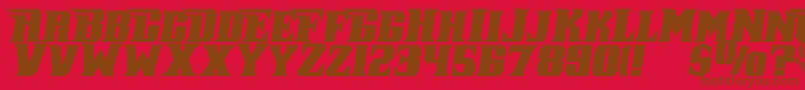 Más sobre la fuente PiratekegI fuente PiratekegI – Fuentes Marrones Sobre Fondo Rojo