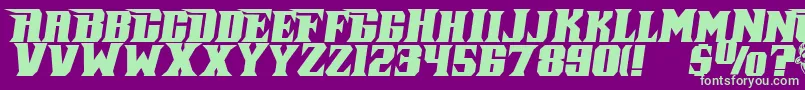 PiratekegI Font – Green Fonts on Purple Background