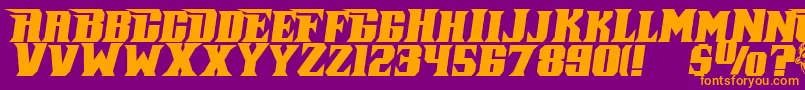 PiratekegI Font – Orange Fonts on Purple Background