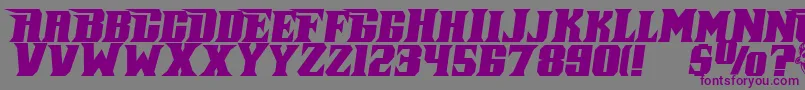 PiratekegI Font – Purple Fonts on Gray Background