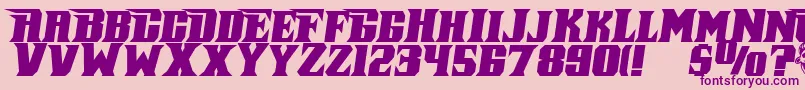 PiratekegI Font – Purple Fonts on Pink Background