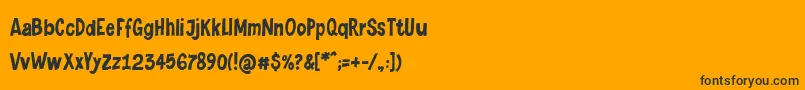 Levinaive Font – Black Fonts on Orange Background
