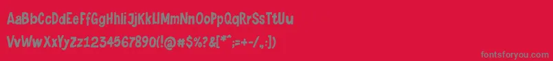 Levinaive Font – Gray Fonts on Red Background
