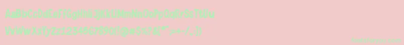 Levinaive Font – Green Fonts on Pink Background