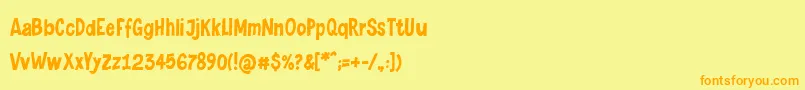 Levinaive Font – Orange Fonts on Yellow Background