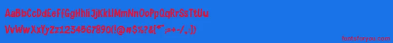 Levinaive Font – Red Fonts on Blue Background