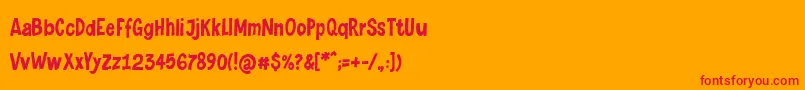 Levinaive Font – Red Fonts on Orange Background