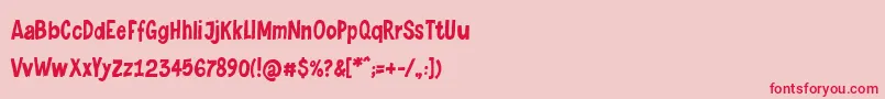 Levinaive Font – Red Fonts on Pink Background