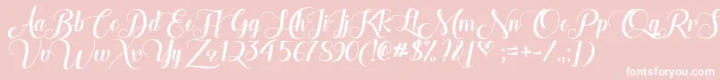 TheHeartOfEverythingOtf Font – White Fonts on Pink Background
