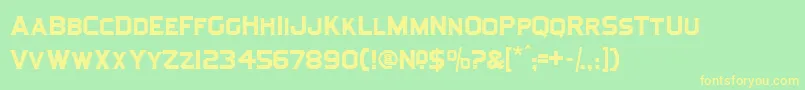 LhfAntiqueHalfBlock Font – Yellow Fonts on Green Background