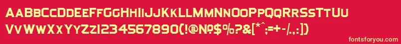 LhfAntiqueHalfBlock Font – Yellow Fonts on Red Background