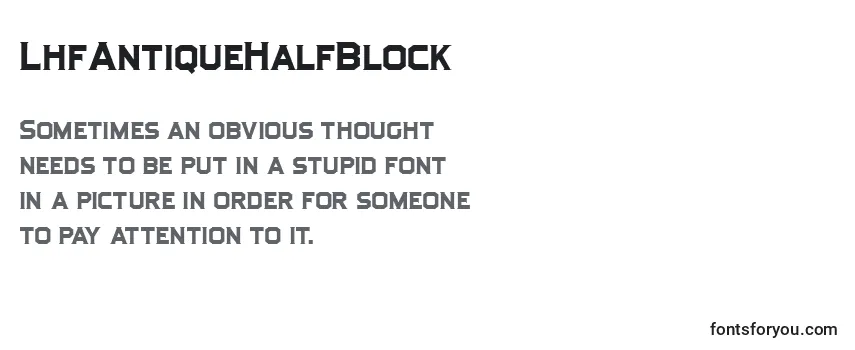 Шрифт LhfAntiqueHalfBlock