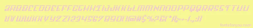 Skycablaser Font – Pink Fonts on Yellow Background